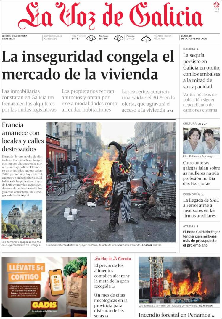 Portada La Voz de Galicia