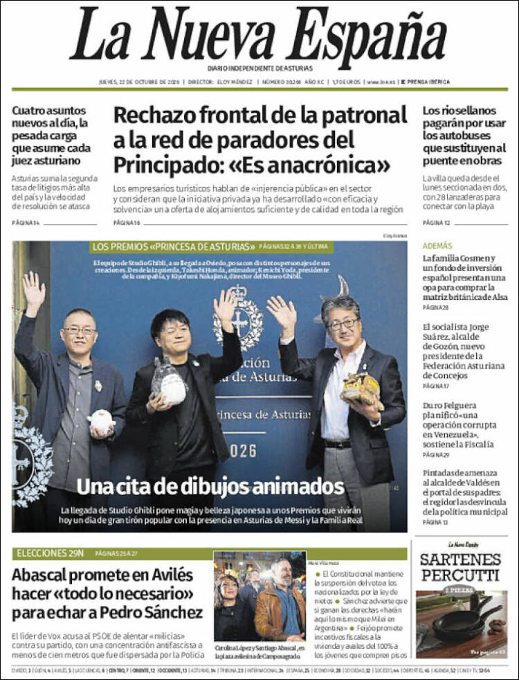 Portada La Nueva España