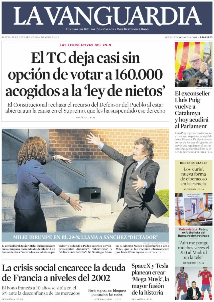 Portada La Vanguardia