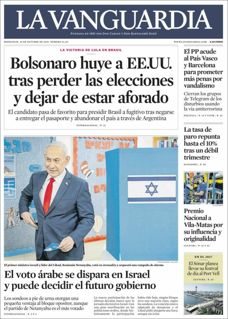Portada La Vanguardia