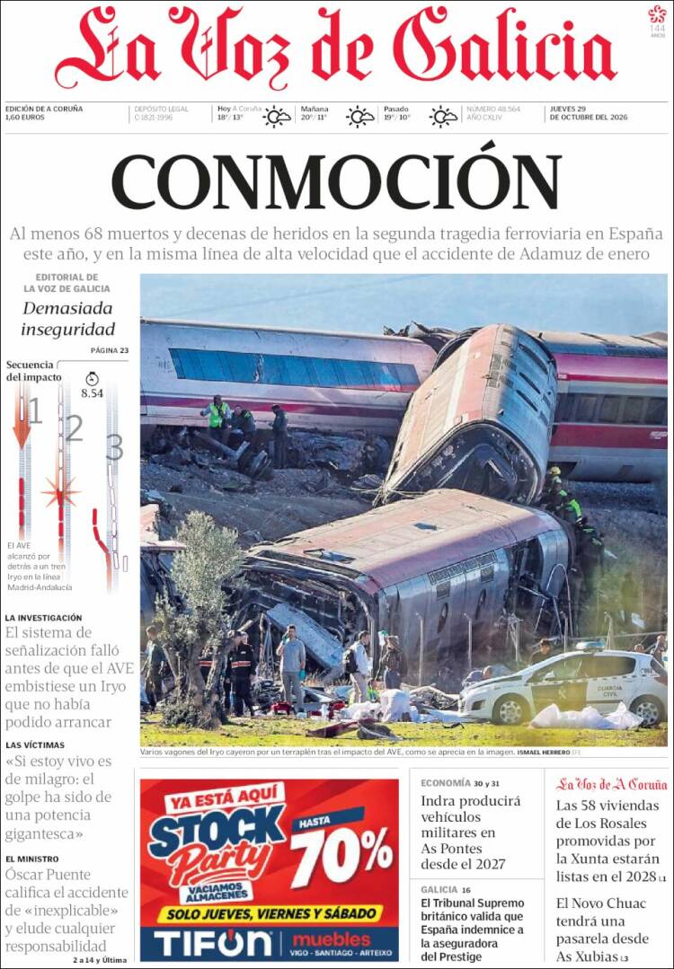 Portada La Voz de Galicia